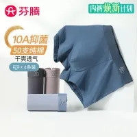 芬腾 男士平角内裤 3条 50s新疆棉 贴肤软糯 像没穿一样