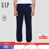 Gap 碳素磨毛抓绒男士休闲长裤
