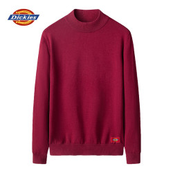 Dickies 针织衫男纯色修身秋冬毛衣圆领韩版时尚休闲打底衫T恤男