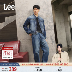 Lee 26秋冬新品五袋款762宽松直筒牛仔裤中蓝色男休闲 中蓝色 32
