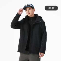 超斯特 三合一风衣弹力外套水貂绒内胆软壳男女夹克冲锋衣防风防水