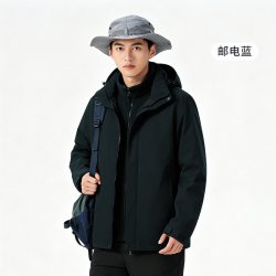 超斯特 三合一冲锋上衣男户外防风防泼抓绒内胆可拆卸26新款73921
