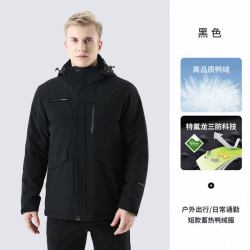 超斯特 羽绒服男保暖防寒防泼水防风连帽一体软壳户外夹克冲锋衣