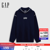 Gap 男女装秋镶边贝壳绣宽松连帽加绒卫衣上衣1SS623709 海军蓝 M (170/92A)