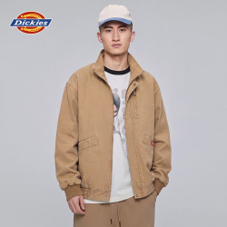 Dickies 夹克男飞行服美式复古工装男士秋冬立领休闲外套 棕色 2XL