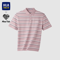 海澜之家 短袖POLO衫男27新款亦心即为系列条纹短T夏HNTPW2H085A 粉色条纹B2 S 165/84A 推荐113-124斤