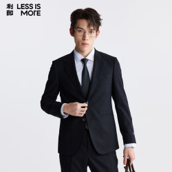 利郎 西装男舒弹修身时尚商务西服套装藏青165A