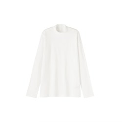 无印良品 MUJI 女式 起毛罗纹编织 半高领长袖T恤打底衫 秋冬新品