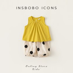 insbobo 女童套装夏款小童夏装2024女童装时髦套装洋气炸街儿童潮