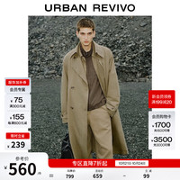 UR UR2026秋季新款男装时尚燕麦格雷腰带双排扣风衣UMF160090 卡其绿 M