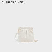 CHARLES & KEITH 菱格 单肩包  Cream奶白色 小包