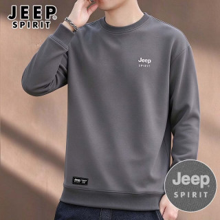 JEEP SPIRIT 吉普卫衣男春秋季新品宽松休闲长袖打底衫百搭保暖男士上衣服XL