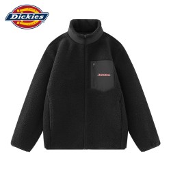 Dickies 摇粒绒外套男2026秋冬新款复古撞色立领加绒加厚夹克棉服A