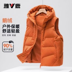雅鹿 「鹅绒」雅鹿2026新款加厚羽绒马甲男女同款宽松外穿面包背心外套