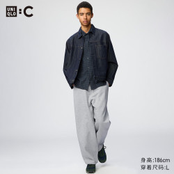 优衣库 宽松运动长裤/裤脚抽绳常规款男女装合作款482314 486303 486303/03灰色 S
