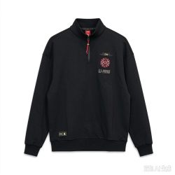 李宁中国文化系列故宫联名|套头卫衣男子立领字母百搭上衣AWDW463