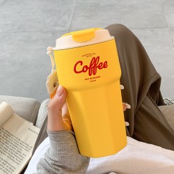 馨南风 磨砂保温咖啡杯女生男士不锈钢保温杯夏季随行杯子