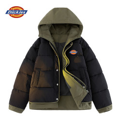 Dickies 男士棉服冬季撞色连帽短款宽松保暖外套潮流棉衣男装