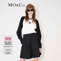 MO&Co. MC刺绣棉质宽松T恤美式复古打底衫情侣装t恤纯棉T恤摩安珂 本白色-第2批 M 165