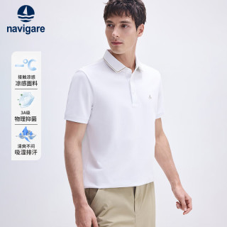 navigare [凉感]Navigare意大利小帆船户外夏季POLO衫男士新款短袖翻领T恤