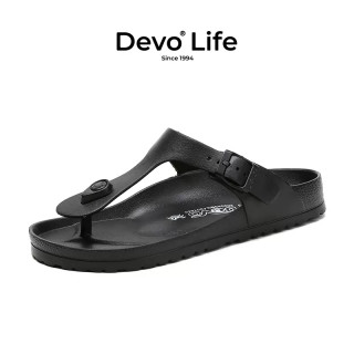 Devo/的沃拖鞋男女同款夹趾凉拖沙滩时尚轻质防水海滩人字拖1803