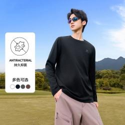 骆驼 运动长袖t恤男2026秋季抗菌长袖上衣运动t恤