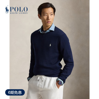 拉夫劳伦 Polo Ralph Lauren 拉夫劳伦 男装 26年秋季棉质圆领针织衫RL101540 410-深蓝色 M