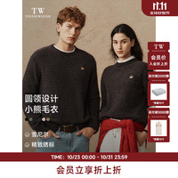 TEENIE WEENIE 小熊男装2026秋季熊头刺绣雪尼尔柔软舒适套头毛衣