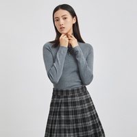 S.DEER sdeer圣迪奥女装高领基本款打底长袖针织衫S223Z3568