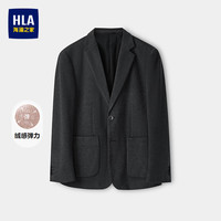 海澜之家 西服男26绒感弹力撞色花纹商务外套男冬