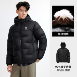 骆驼 男装户外羽绒服男女外套新款保暖短款鸭绒面包服加厚冬季防风
