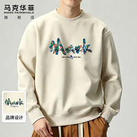 马克华菲 卫衣男款春秋季重磅外套男士潮牌印花长袖上衣服男装打底衫内搭