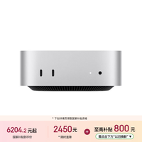 苹果 Mac mini 2024款 迷你台式机 银色（M4 10+10核、核芯显卡、16GB、1TB SSD）