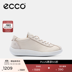 ecco 柔酷零点220253 软底轻盈耐磨 石灰色 36 女休闲鞋