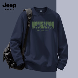 JEEP SPIRIT 吉普男士卫衣2026新款圆领套头外套男春秋款休闲宽松百搭上衣男款