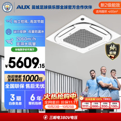 奥克斯 中央空调 5匹变频单冷天花机二级能效 双排铜管 办公室商用空调KF-120QW/BPR3QCBS(B2)