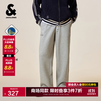 杰克琼斯 松紧腰休闲长裤 浅花灰