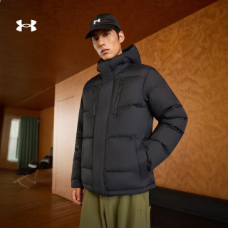 安德玛 UNDERARMOUR）秋冬ColdGear男子短款训练运动羽绒服1378830 黑色001 XL