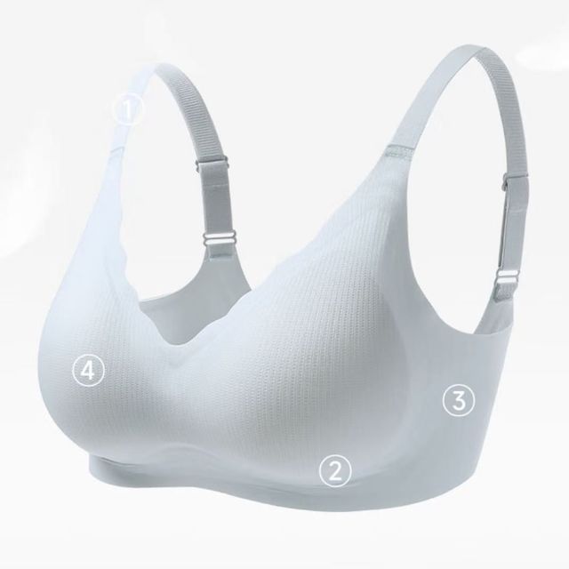 芬腾 超弹性高品质裸感无钢圈内衣 FB25690154 浅蓝 XL