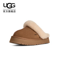 UGG 秋季女士时尚经典舒适简约厚底毛拖包头休闲懒人毛毛鞋1122550