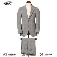 BEAMS 日本直邮手工羊毛格纹西装套装日系 日潮 海军蓝 44