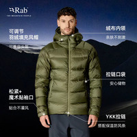 Rab Neutrino Pro男士800蓬拒水鹅绒连帽羽绒服防风保暖 QDB-85 黑/石墨灰-BGP M 170