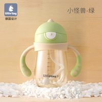 Little Tiny littletiny小怪兽婴儿学饮吸管杯宝宝喝奶瓶儿童水杯6个月以上1岁