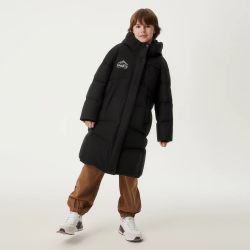 坦博尔 儿童冬季羽绒服时尚运动中大童中长男女童连帽加厚保暖外套