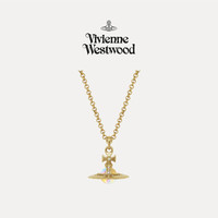 移动端：Vivienne Westwood 西太后NEW TINY ORB女式金色立体土星吊坠项链