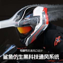 两只小蜜蜂 预留蓝牙孔位3C认证摩托车头盔男女士夏季防晒全盔骑行机车四季通用