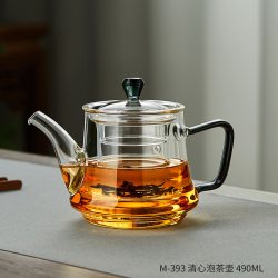 美斯尼 玻璃茶壶单壶耐高温煮茶器家用烧水壶加厚过滤泡茶花茶壶茶具套装