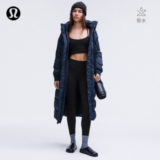 lululemon 丨Wunder Puff 女士长款羽绒外套羽绒服 防风 LW4CAGS 海军蓝 L /10
