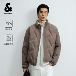 杰克琼斯 26年冬季羽绒服 无氟防水90%绒子含量 E08米灰棕 M （175）