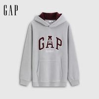 Gap 男女装冬季款logo贴布绣加绒宽松连帽衫卫衣831268 （男女，款多配色可选）
